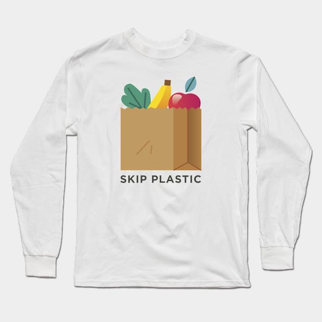 Skip Plastic Long Sleeve T-Shirt by Lambstore